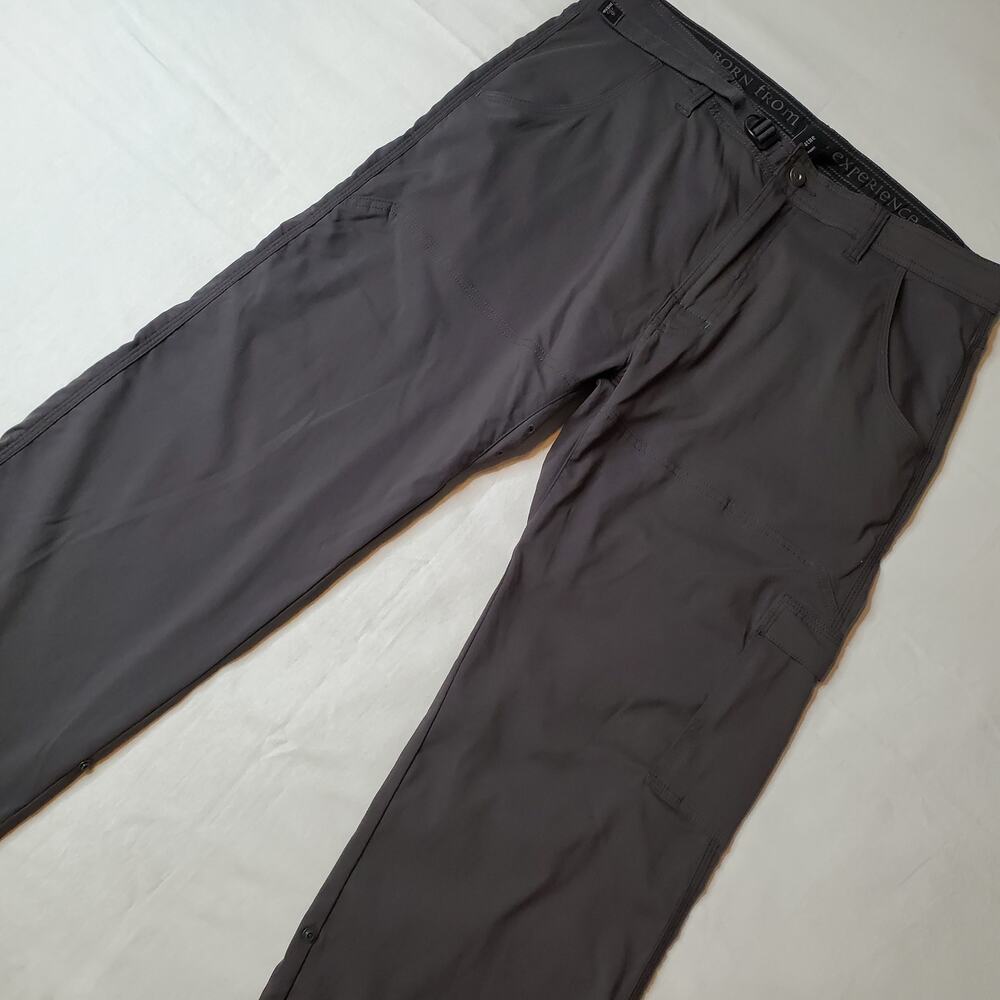 Prana Men's Size 36X30 Stretch Zion Hiking Pants Gray M4ST30116